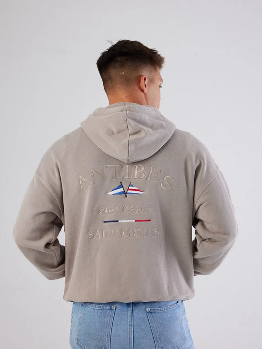 Antibes Heavyweight Hoodie Beige - Bascora