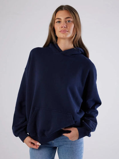 Antibes Heavyweight Hoodie Navy - Bascora