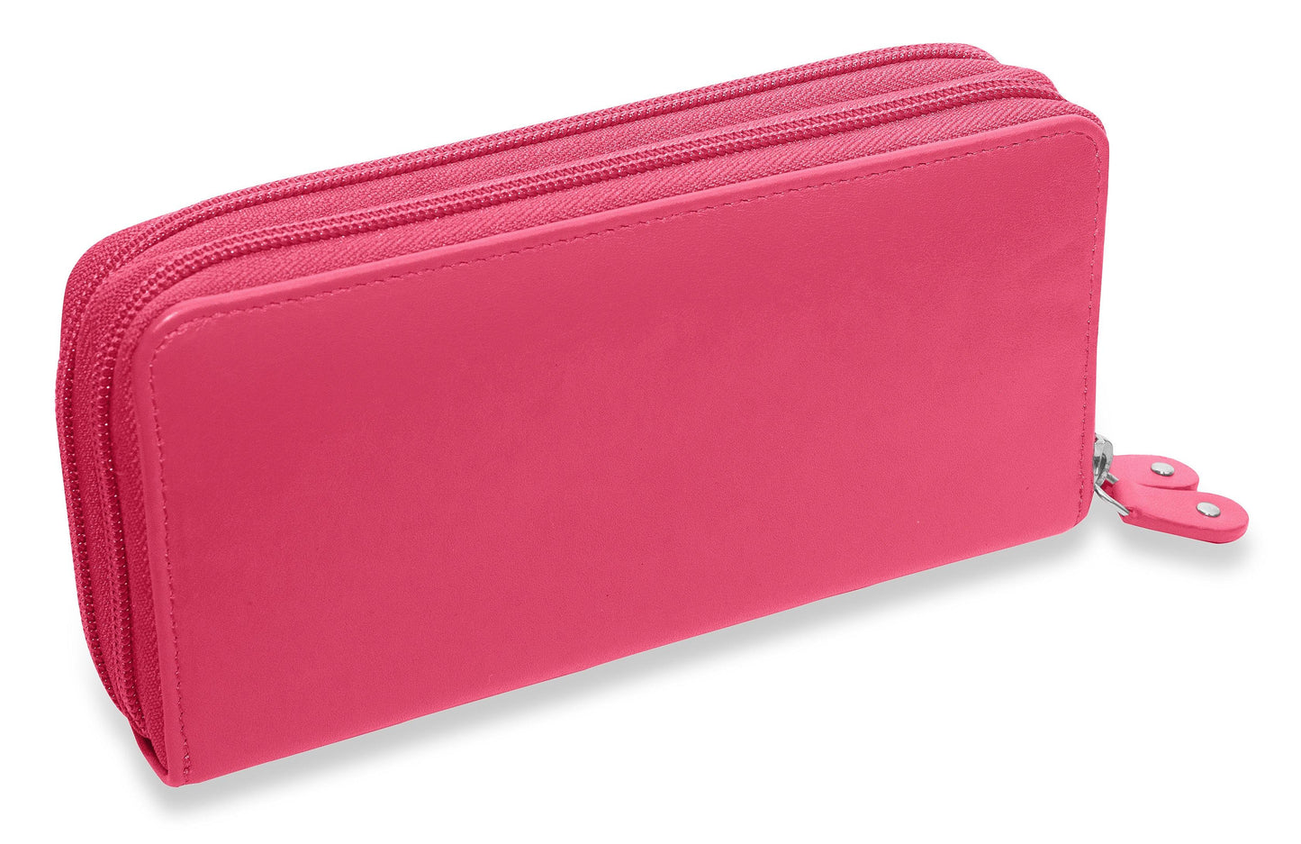 Gabriella RFID Leather Double Zip Around Purse - Bascora