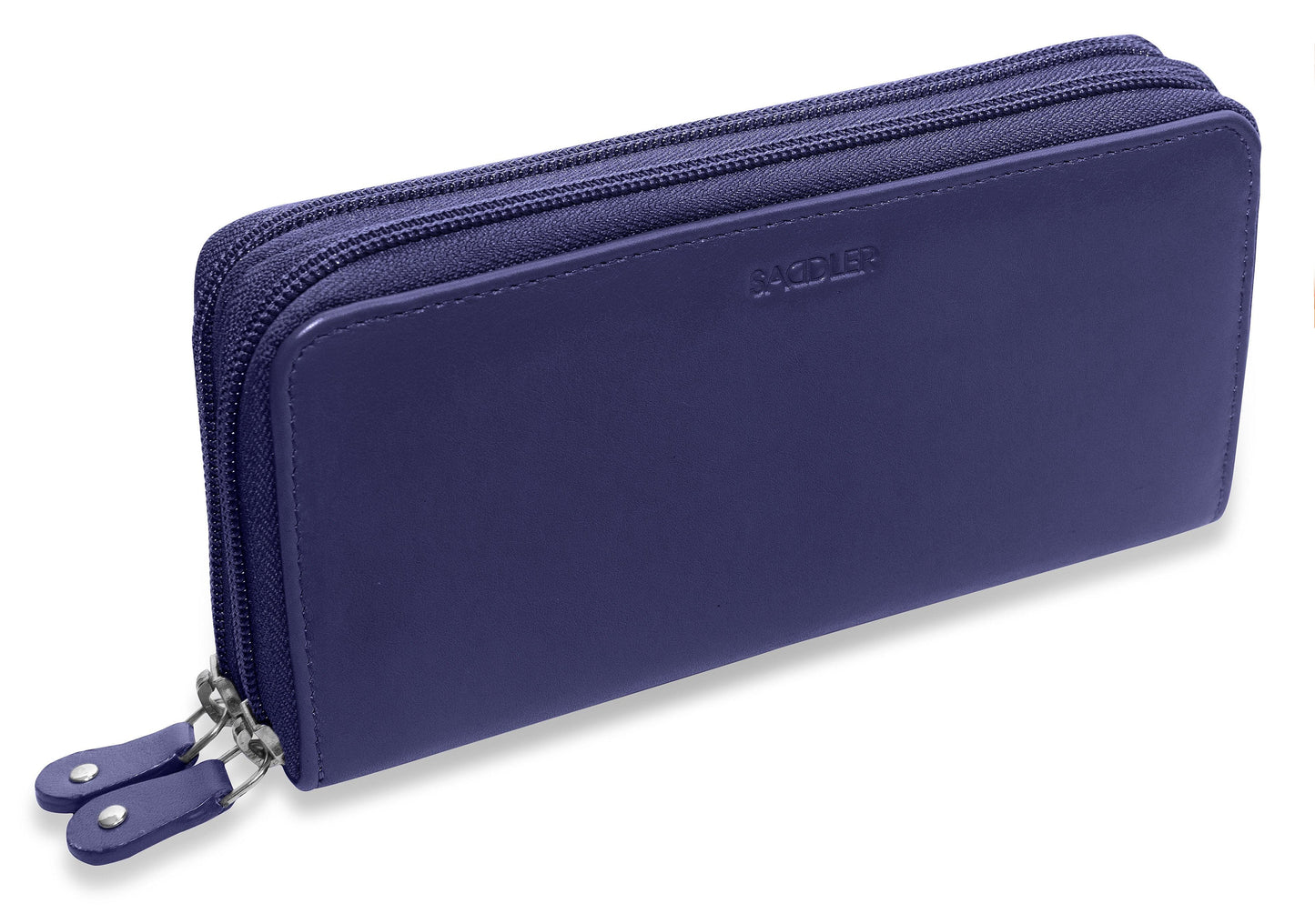 Gabriella RFID Leather Double Zip Around Purse - Bascora