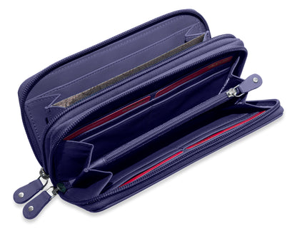 Gabriella RFID Leather Double Zip Around Purse - Bascora