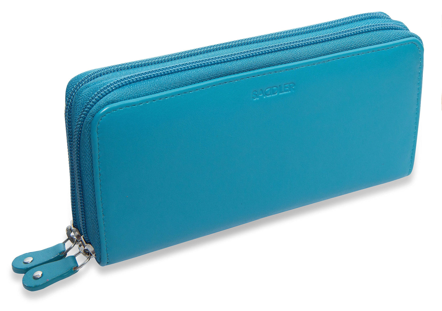Gabriella RFID Leather Double Zip Around Purse - Bascora
