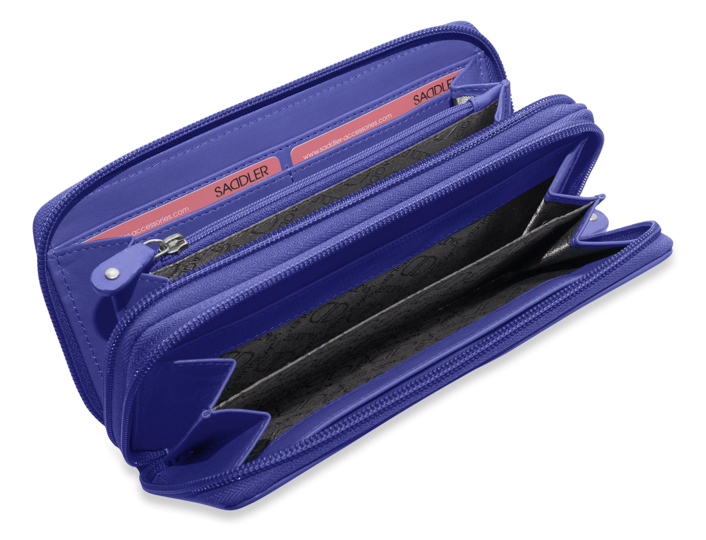 Gabriella RFID Leather Double Zip Around Purse - Bascora