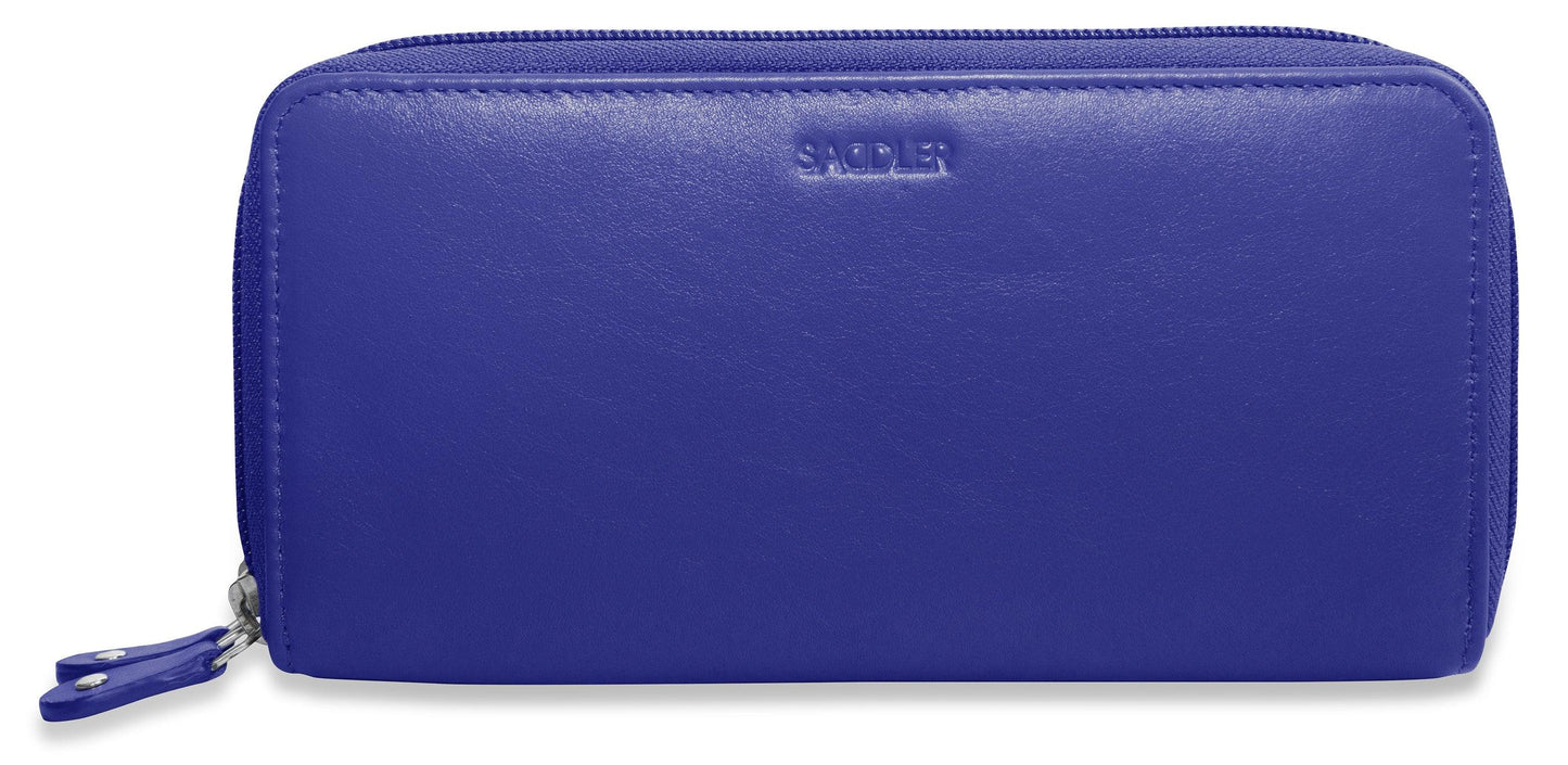 Gabriella RFID Leather Double Zip Around Purse - Bascora