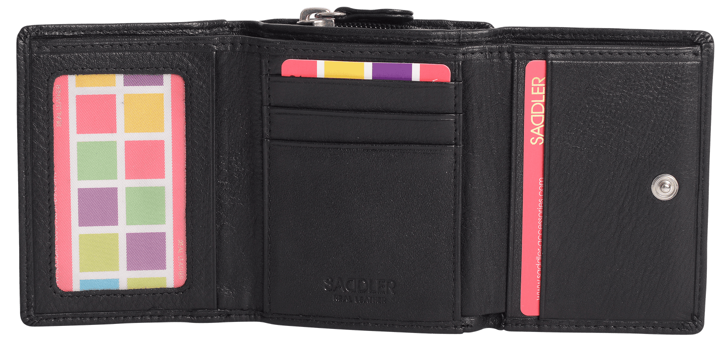 Carla RFID Leather Trifold Purse - Bascora