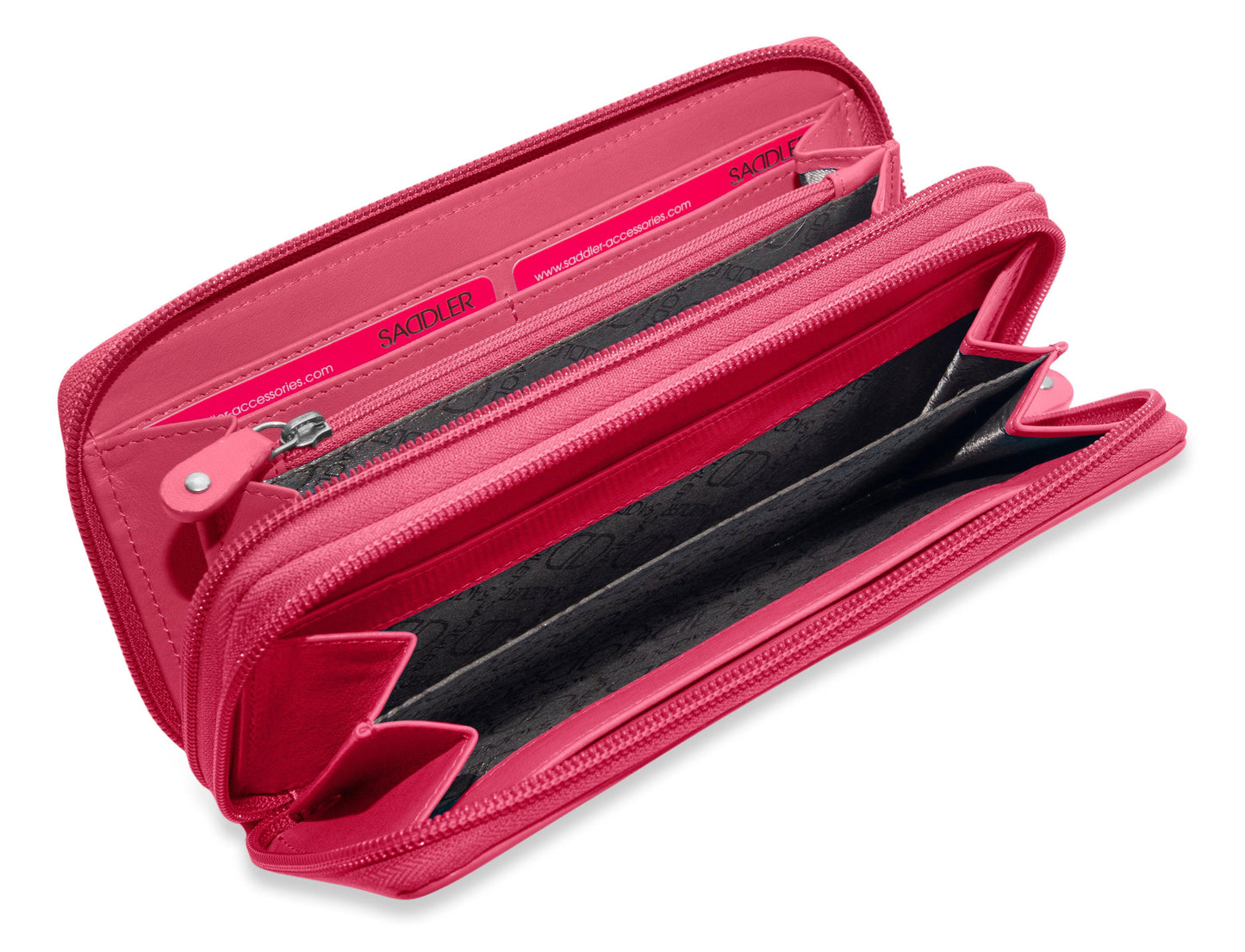 Gabriella RFID Leather Double Zip Around Purse - Bascora