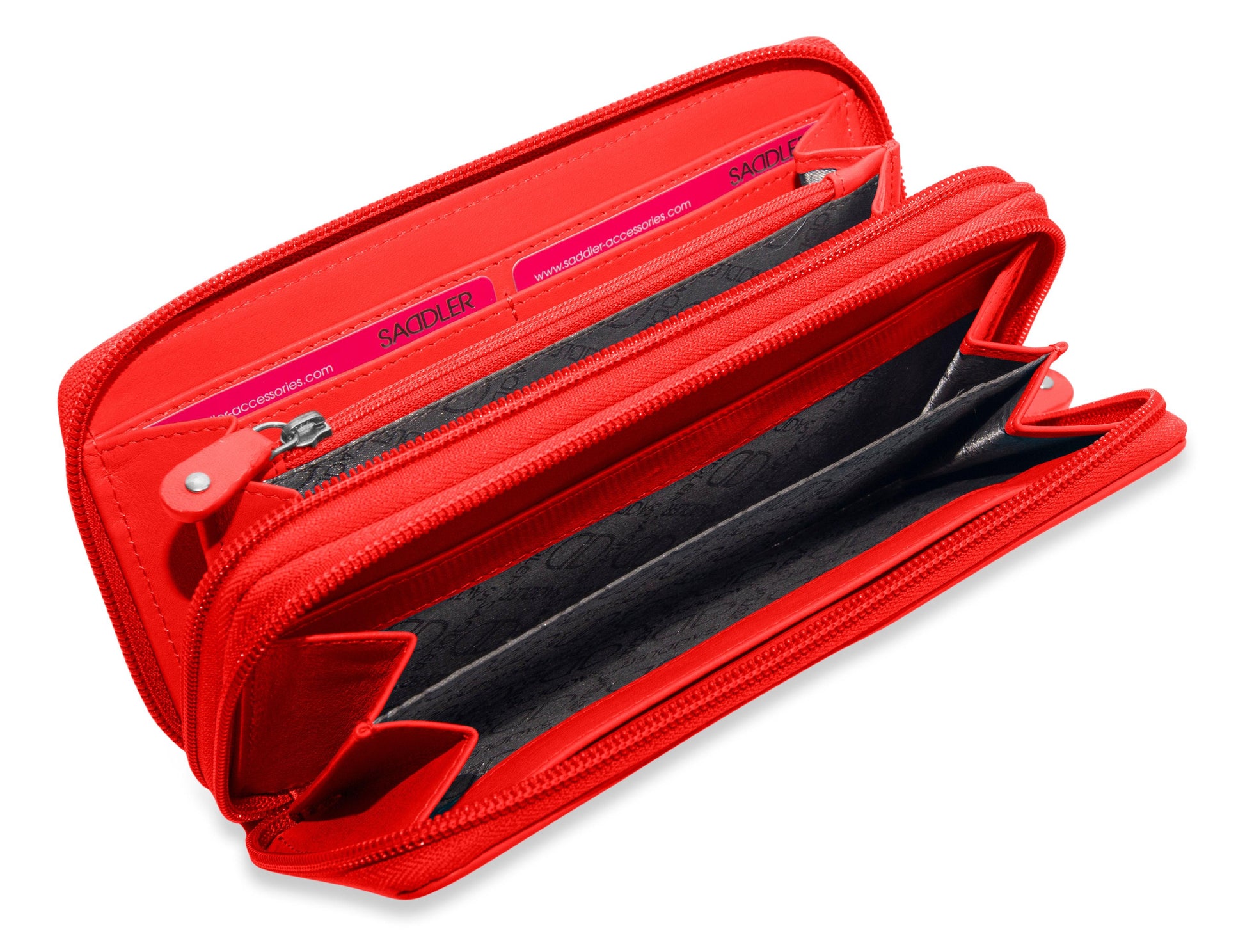 Gabriella RFID Leather Double Zip Around Purse - Bascora