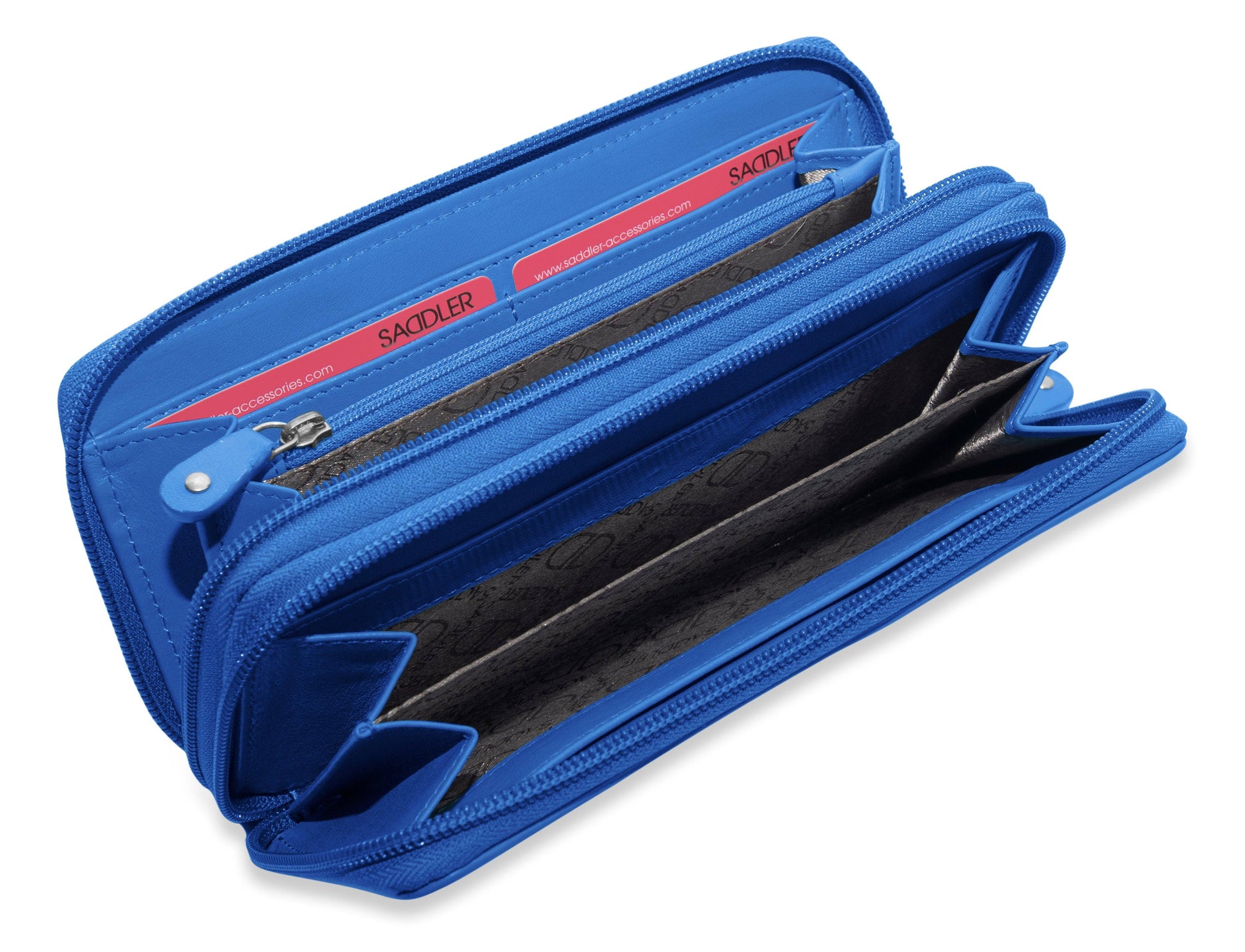 Gabriella RFID Leather Double Zip Around Purse - Bascora
