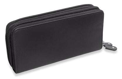 Gabriella RFID Leather Double Zip Around Purse - Bascora