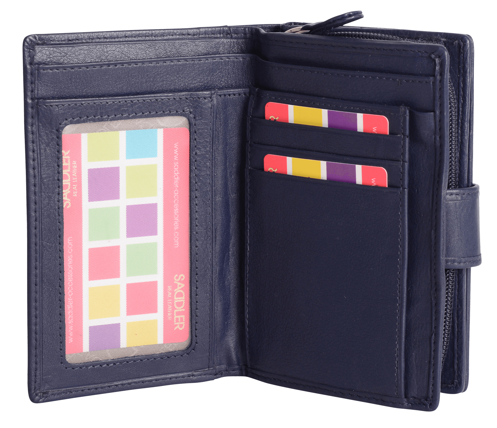 Georgie RFID Leather Double-Sided Purse - Bascora