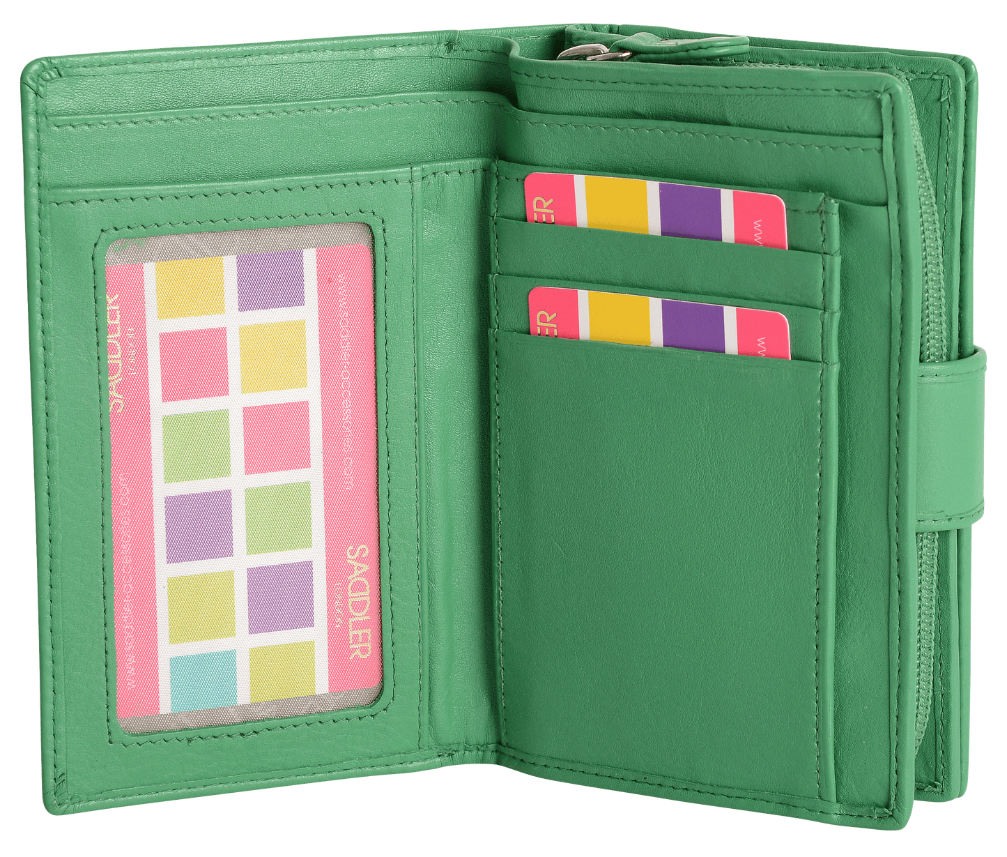Georgie RFID Leather Double-Sided Purse - Bascora