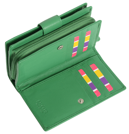 Georgie RFID Leather Double-Sided Purse - Bascora