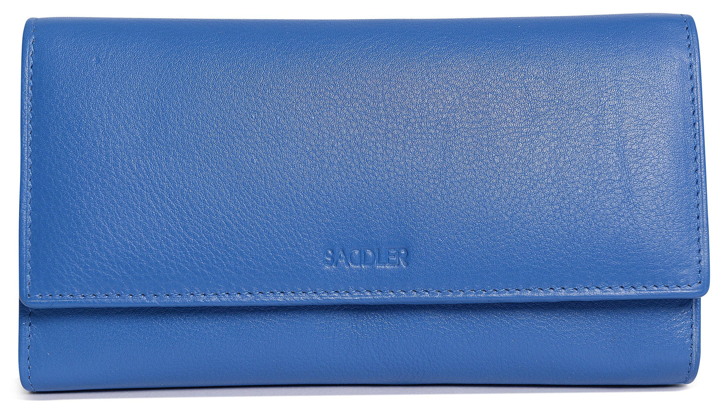 Grace RFID Leather Multi-Section Purse - Bascora