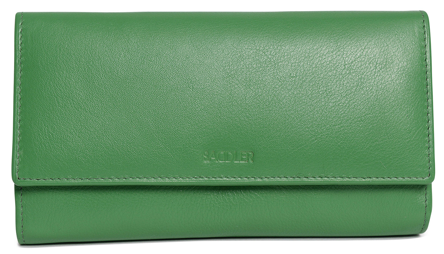 Grace RFID Leather Multi-Section Purse - Bascora