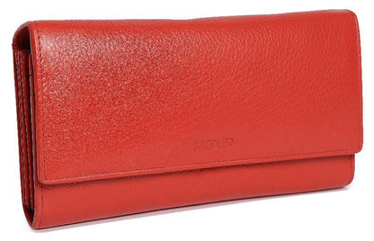 Grace RFID Leather Multi-Section Purse - Bascora
