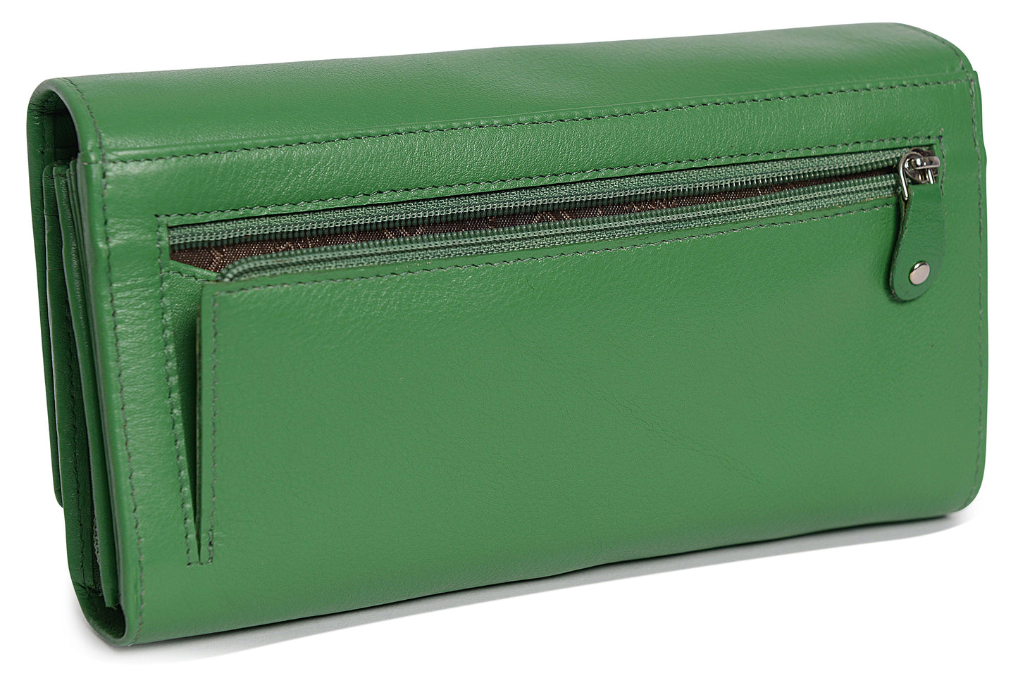 Grace RFID Leather Multi-Section Purse - Bascora