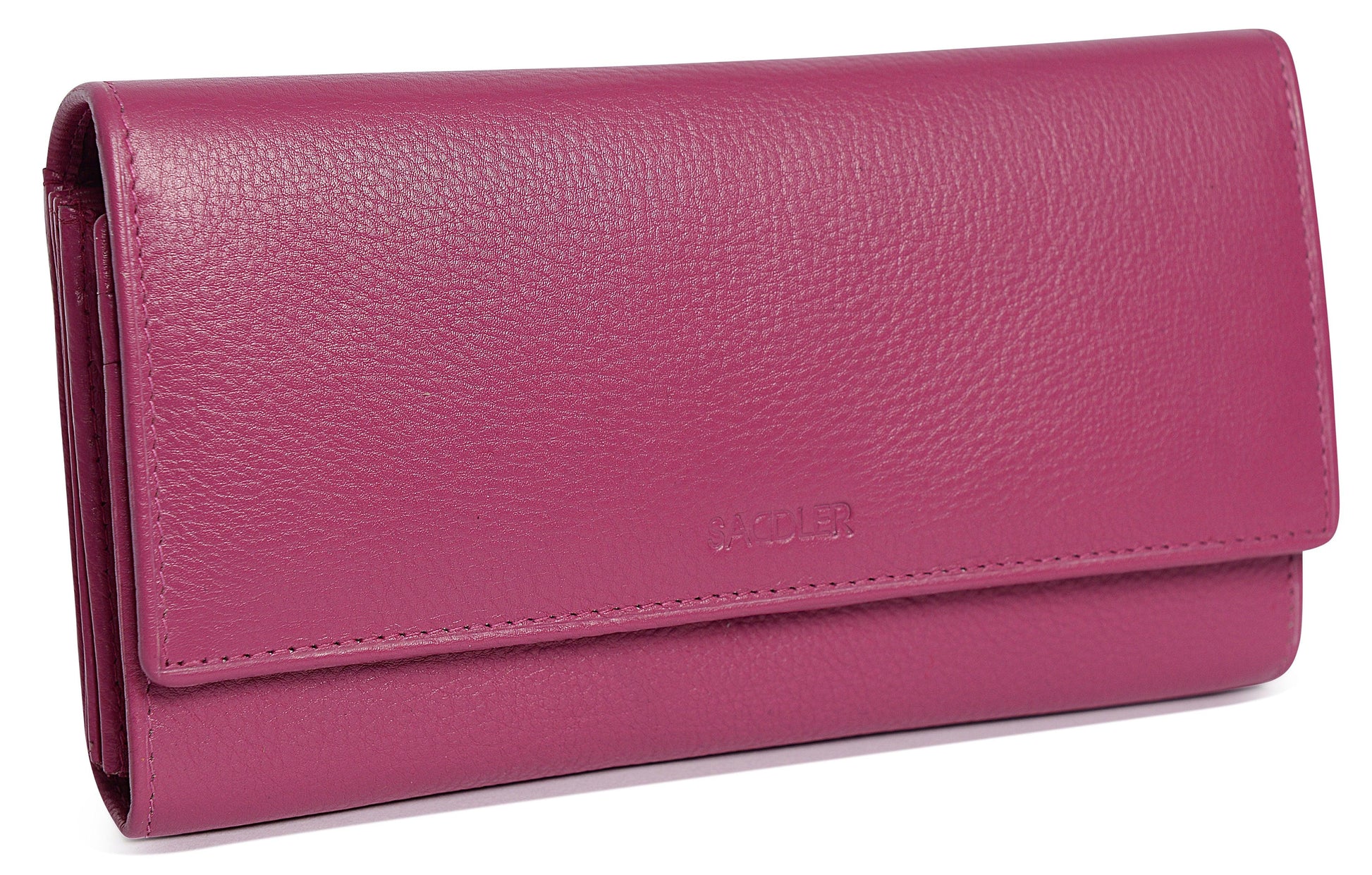 Grace RFID Leather Multi-Section Purse - Bascora