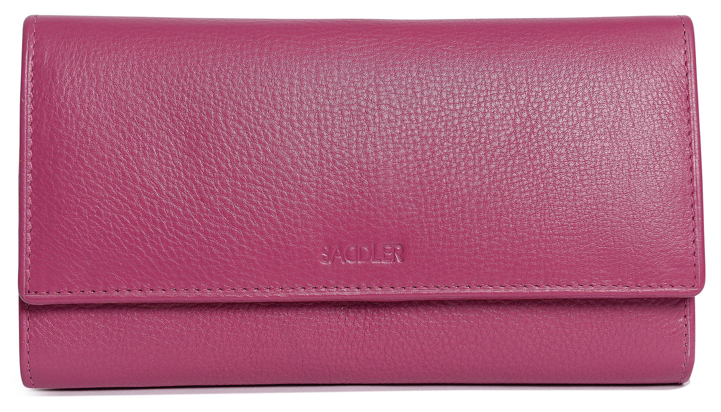 Grace RFID Leather Multi-Section Purse - Bascora