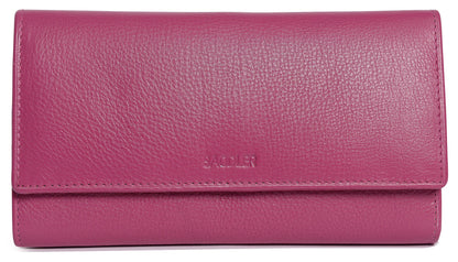 Grace RFID Leather Multi-Section Purse - Bascora