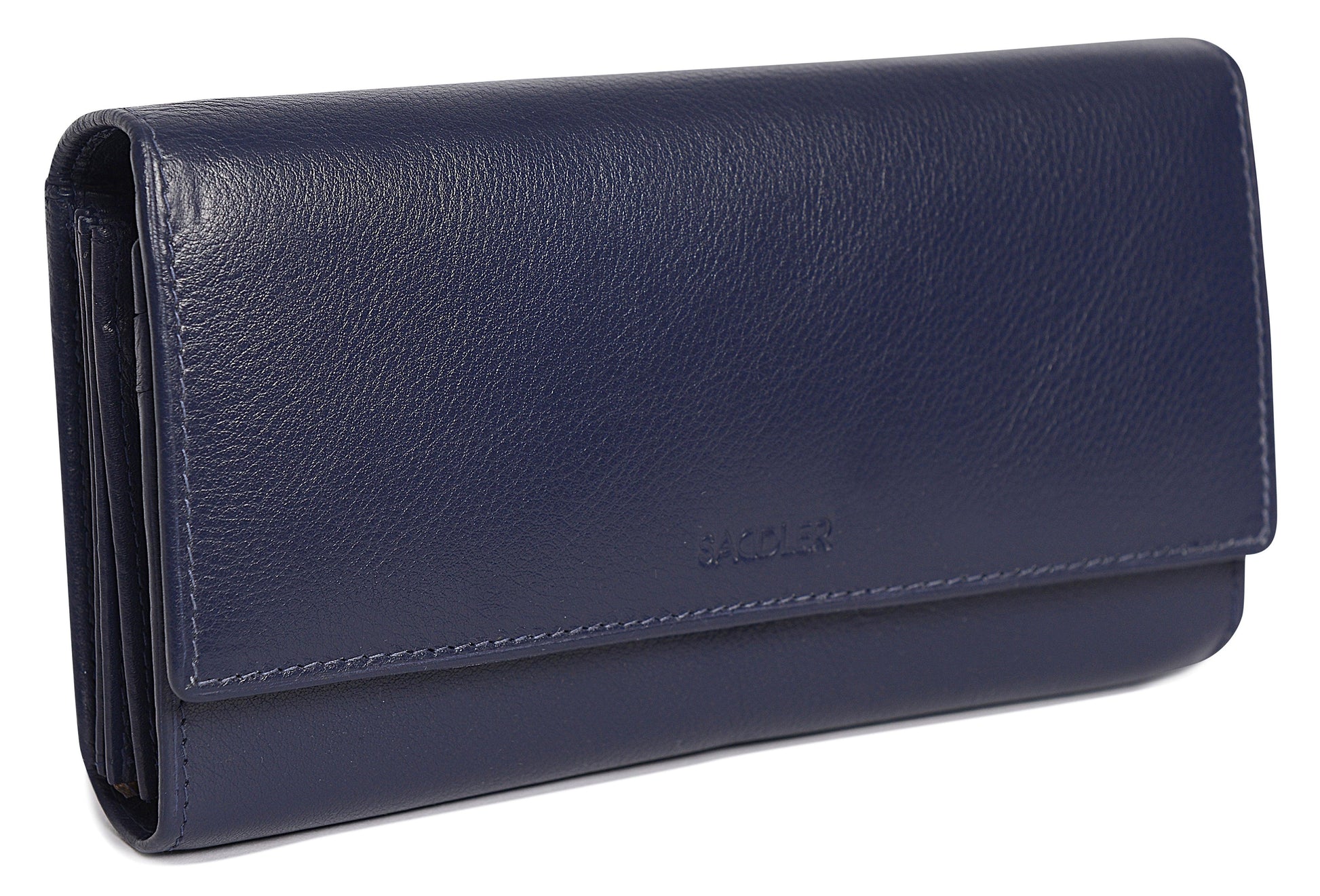 Grace RFID Leather Multi-Section Purse - Bascora