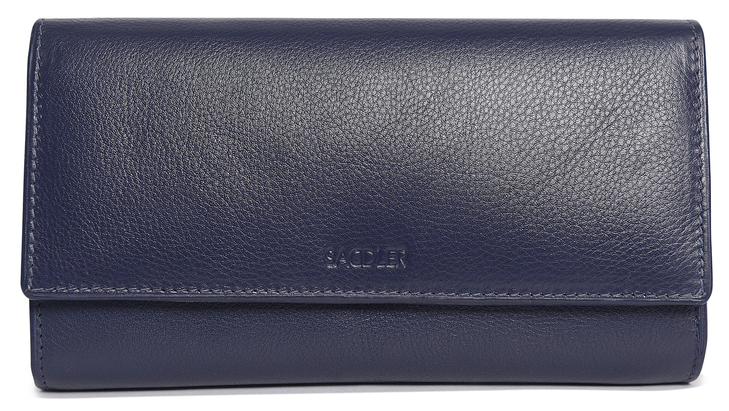 Grace RFID Leather Multi-Section Purse - Bascora