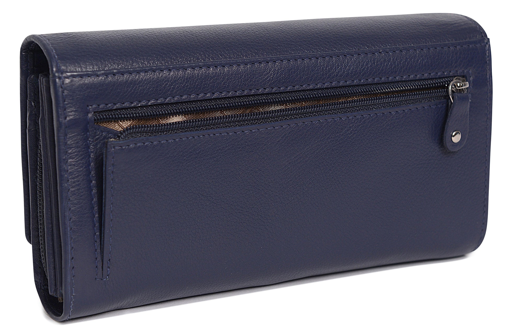Grace RFID Leather Multi-Section Purse - Bascora