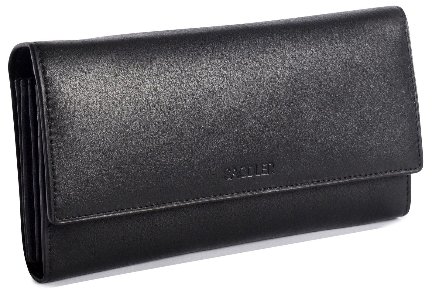 Grace RFID Leather Multi-Section Purse - Bascora
