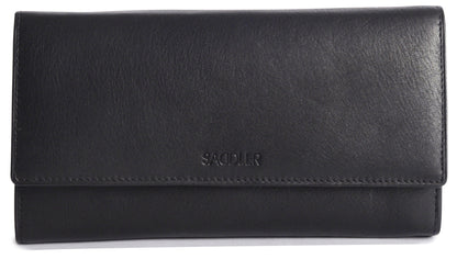 Grace RFID Leather Multi-Section Purse - Bascora
