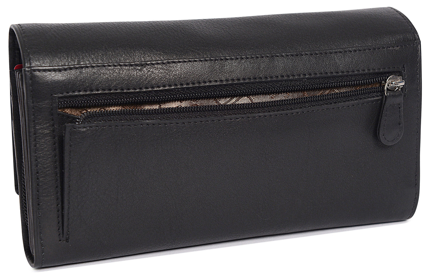 Grace RFID Leather Multi-Section Purse - Bascora
