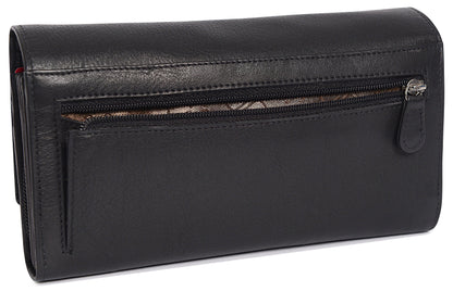 Grace RFID Leather Multi-Section Purse - Bascora