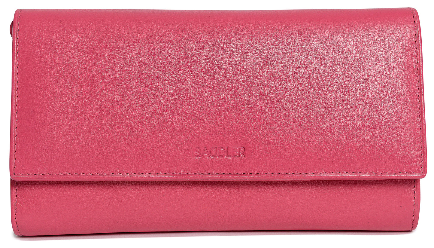Grace RFID Leather Multi-Section Purse - Bascora