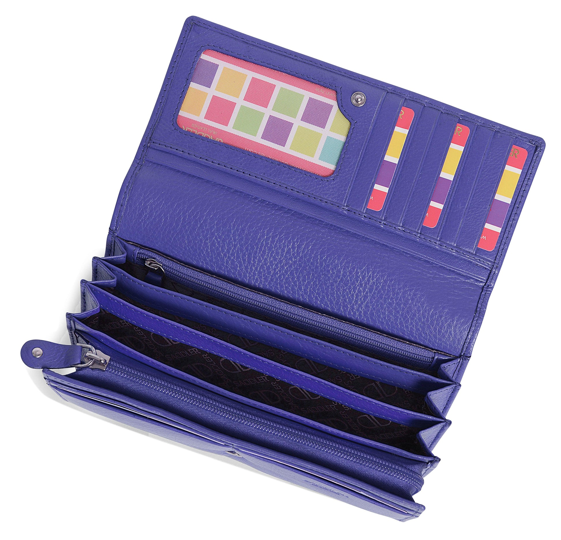Grace RFID Leather Multi-Section Purse - Bascora