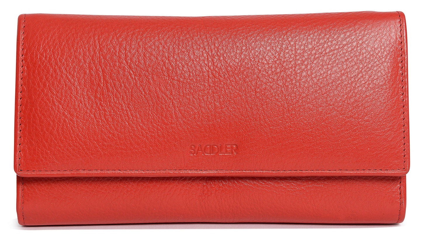 Grace RFID Leather Multi-Section Purse - Bascora