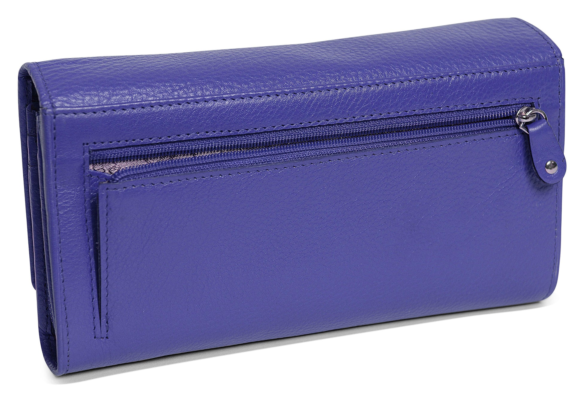 Grace RFID Leather Multi-Section Purse - Bascora