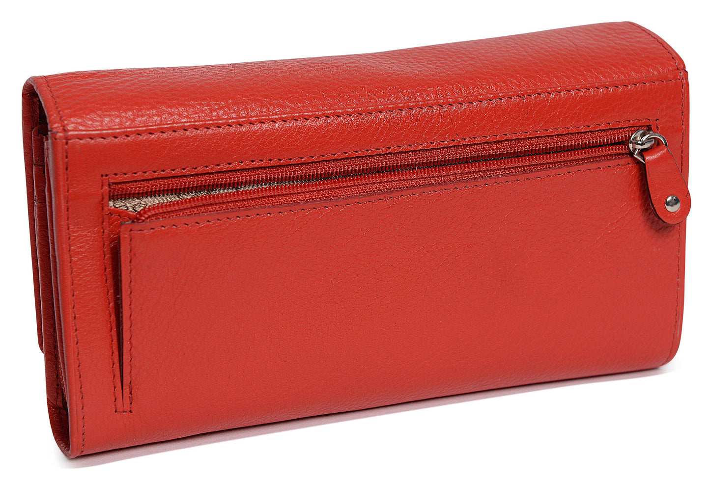 Grace RFID Leather Multi-Section Purse - Bascora