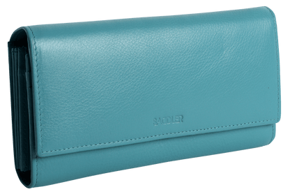 Grace RFID Leather Multi-Section Purse - Bascora