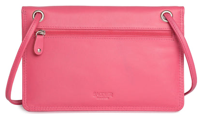 Isabelle RFID Leather Slimline Crossbody Bag - Bascora