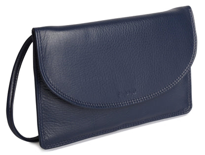 Isabelle RFID Leather Slimline Crossbody Bag - Bascora