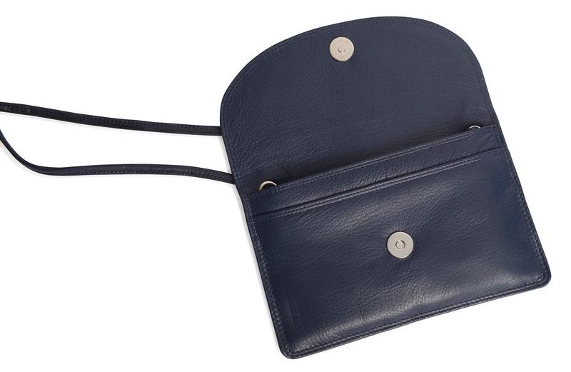 Isabelle RFID Leather Slimline Crossbody Bag - Bascora