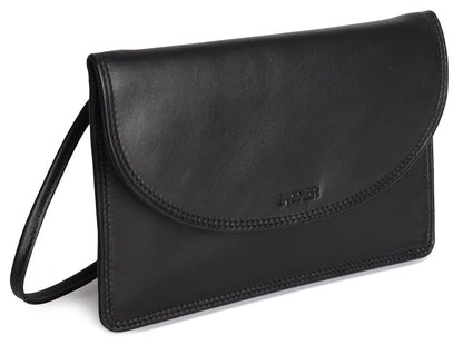 Isabelle RFID Leather Slimline Crossbody Bag - Bascora