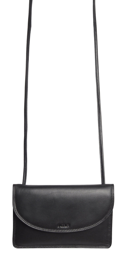 Isabelle RFID Leather Slimline Crossbody Bag - Bascora