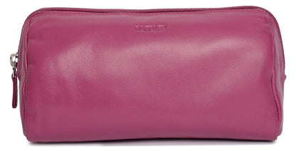 Megan RFID Leather Cosmetic Bag - Bascora