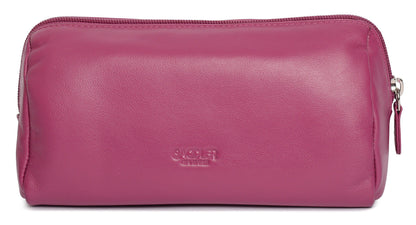 Megan RFID Leather Cosmetic Bag - Bascora