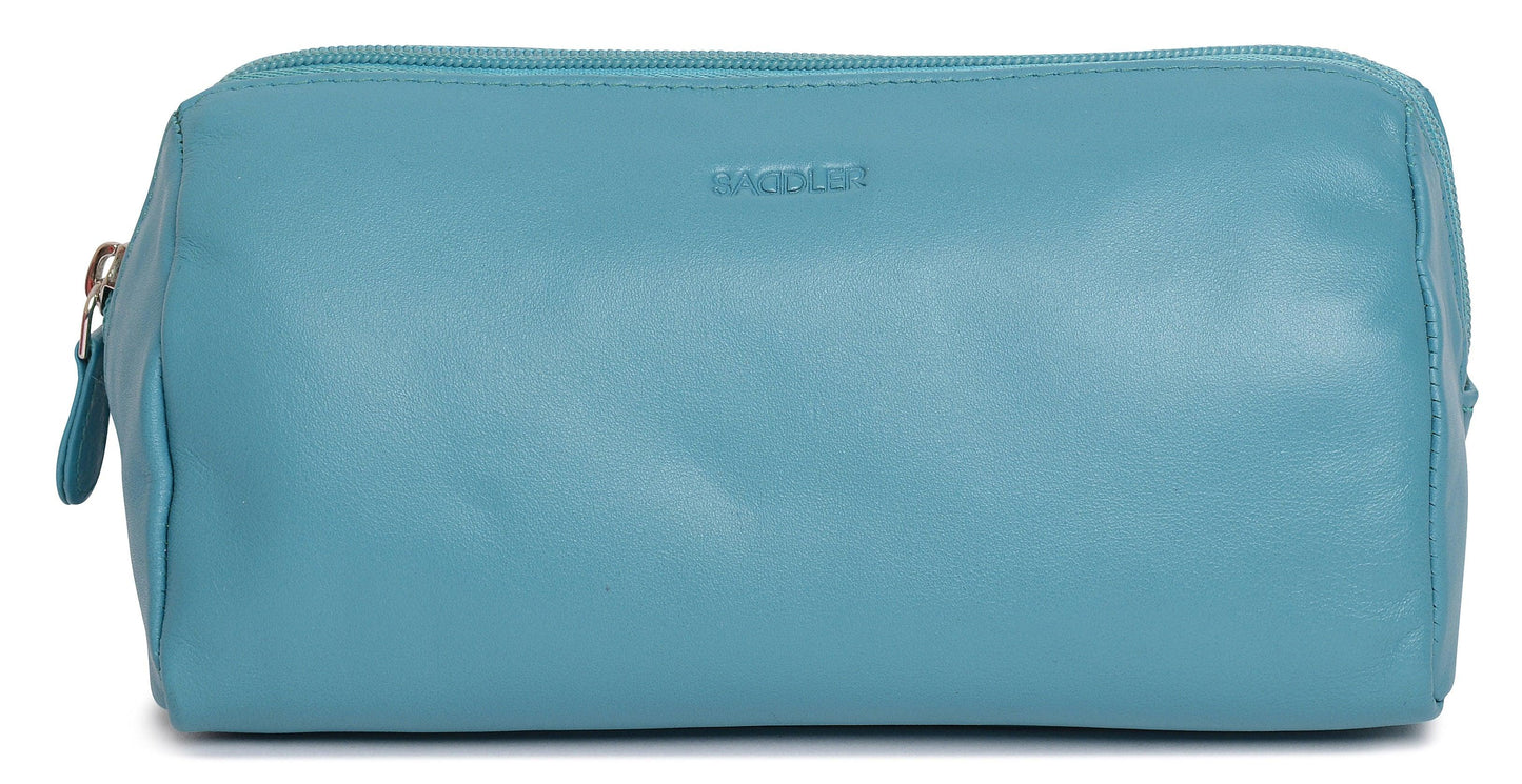Megan RFID Leather Cosmetic Bag - Bascora