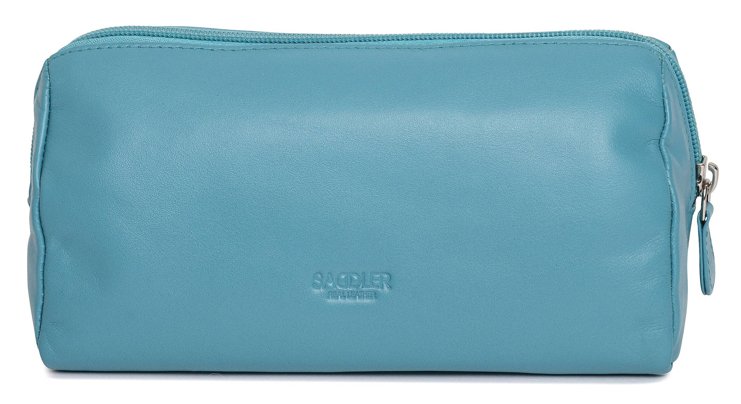 Megan RFID Leather Cosmetic Bag - Bascora