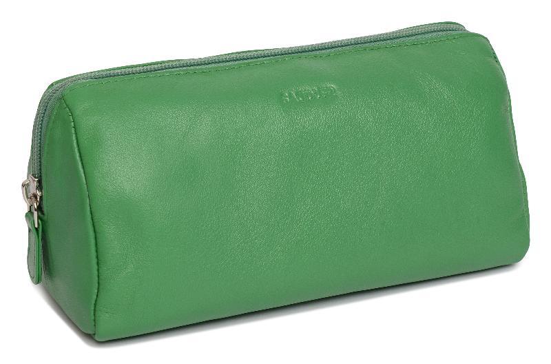 Megan RFID Leather Cosmetic Bag - Bascora