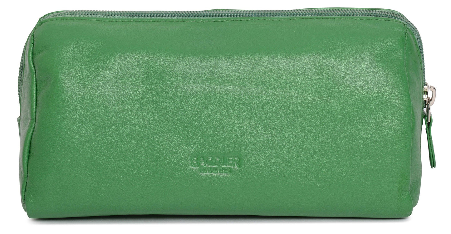 Megan RFID Leather Cosmetic Bag - Bascora