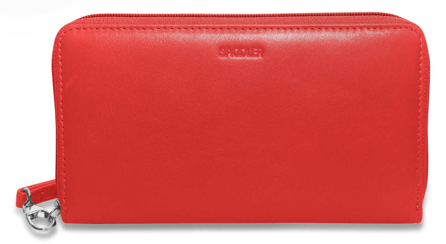 Sophia RFID Leather Zip Around Purse - Bascora