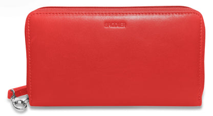 Sophia RFID Leather Zip Around Purse - Bascora