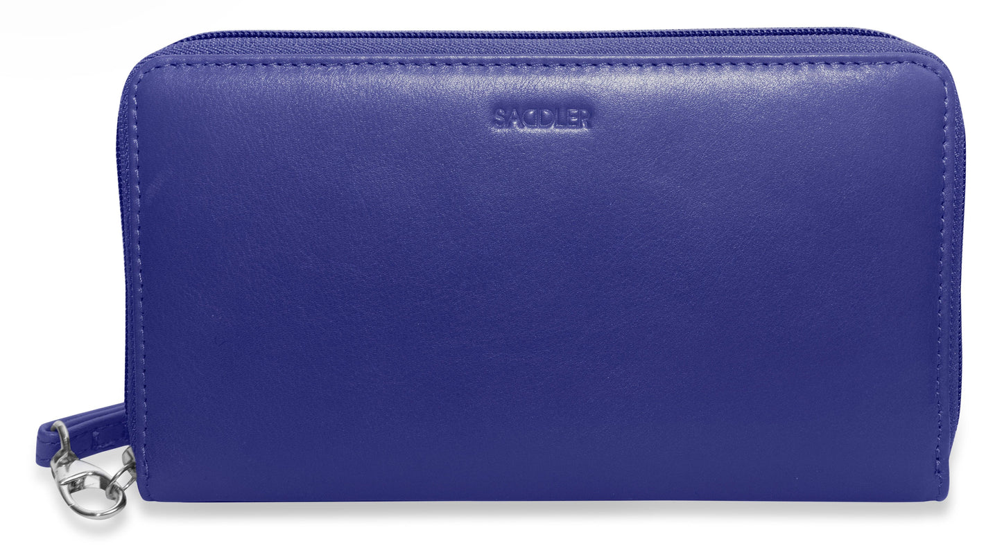 Sophia RFID Leather Zip Around Purse - Bascora